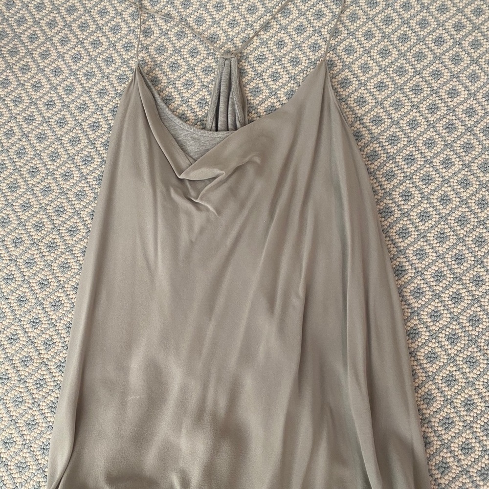 Vince racer back silk blouse